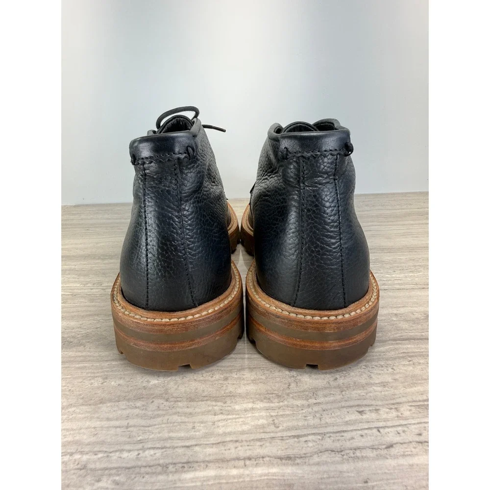 Aquatalia Jeffrey Waterproof Pebbled Leather Chukka Boots Luxury Italy Men 8.5